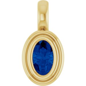 Bezel-Set Solitaire Charm/Pendant