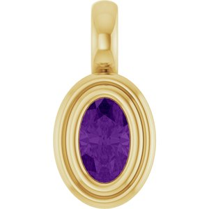 Bezel-Set Solitaire Charm/Pendant