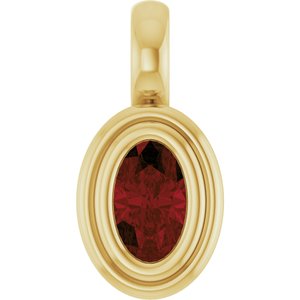 Bezel-Set Solitaire Charm/Pendant
