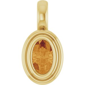 Bezel-Set Solitaire Charm/Pendant