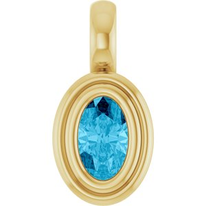 Bezel-Set Solitaire Charm/Pendant