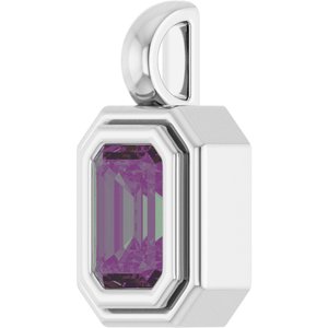 Platinum Lab-Grown Alexandrite Charm/Pendant – image 2