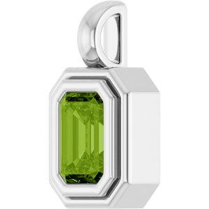 Sterling Silver Natural Peridot Charm/Pendant – image 2