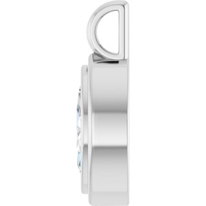 18K Palladium White Gold 9x4.5 mm Marquise Charm/Pendant Mounting – image 5