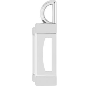 Sterling Silver 14x12 mm Emerald Charm/Pendant Mounting – image 6