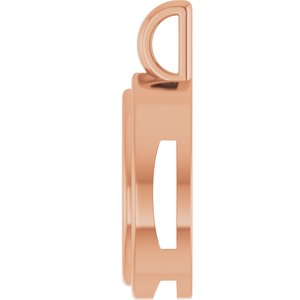 18K Rose Gold 16x12 mm Pear Charm/Pendant Mounting – image 6