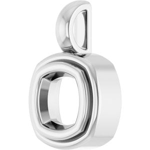 Platinum 5.5x5.5 mm Cushion Charm/Pendant Mounting – image 4