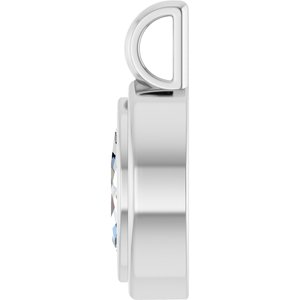 18K Palladium White Gold 8.5x4.5 mm Marquise Charm/Pendant Mounting – image 5