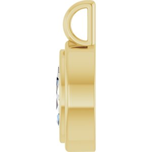 14K Yellow Gold 8.5x4.5 mm Marquise Charm/Pendant Mounting – image 5