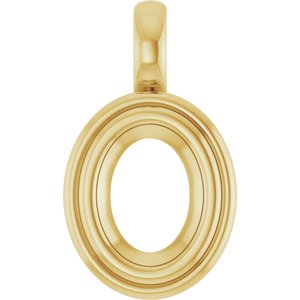 10K Yellow Gold 8x6 mm Oval Charm/Pendant Mounting – image 2