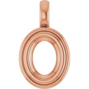 10K Rose Gold 8x6 mm Oval Charm/Pendant Mounting – image 2