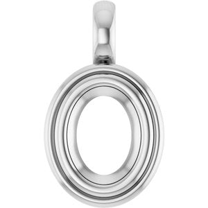 Sterling Silver 8x6 mm Oval Charm/Pendant Mounting – image 2