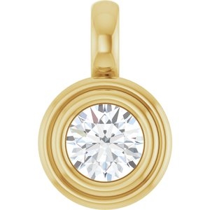 10K Yellow Gold 4.8 mm Round Charm/Pendant Mounting