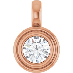 18K Rose Gold 4.8 mm Round Charm/Pendant Mounting