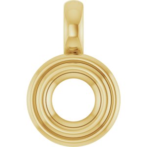 18K Yellow Gold 4.8 mm Round Charm/Pendant Mounting – image 2