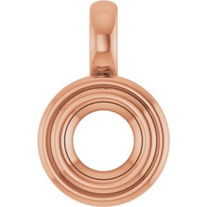 18K Rose Gold 4.8 mm Round Charm/Pendant Mounting – image 2