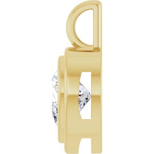 18K Yellow Gold 8x8 mm Heart Charm/Pendant Mounting – image 5