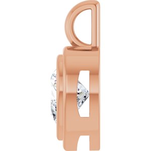 10K Rose Gold 8x8 mm Heart Charm/Pendant Mounting – image 5