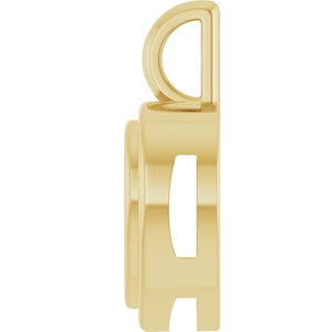 10K Yellow Gold 8x8 mm Heart Charm/Pendant Mounting – image 6