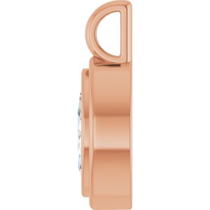 18K Rose Gold 8x4 mm Marquise Charm/Pendant Mounting – image 5