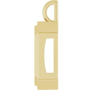 10K Yellow Gold 18x13 mm Emerald Charm/Pendant Mounting – image 6