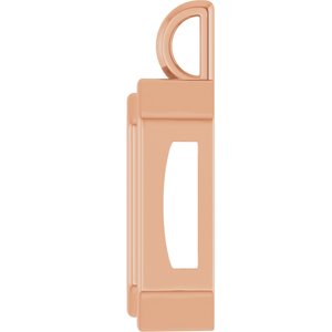 14K Rose Gold 18x13 mm Emerald Charm/Pendant Mounting – image 6