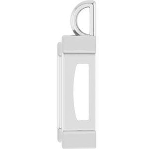 Continuum Sterling Silver 18x13 mm Emerald Charm/Pendant Mounting – image 6