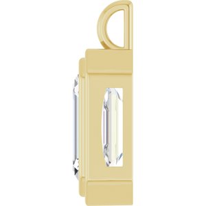 10K Yellow Gold 18x13 mm Emerald Charm/Pendant Mounting – image 5