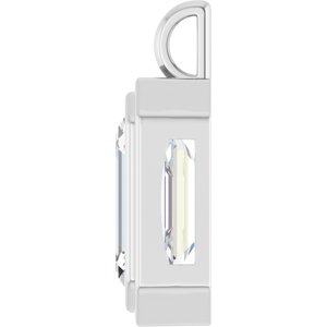 Sterling Silver 18x13 mm Emerald Charm/Pendant Mounting – image 5