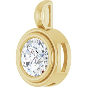 10K Yellow Gold 8 mm Round Charm/Pendant Mounting – image 3
