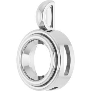10K X1 White Gold 8 mm Round Charm/Pendant Mounting – image 4
