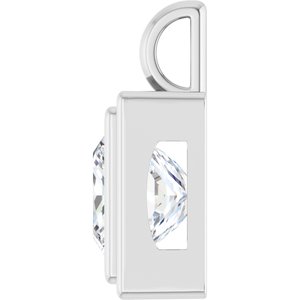 Platinum 10x10 mm Square Charm/Pendant Mounting – image 5