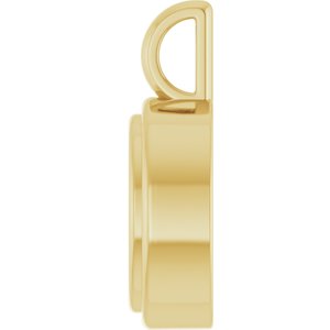 10K Yellow Gold 9x7 mm Oval Charm/Pendant Mounting – image 6