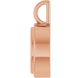 14K Rose Gold 9x7 mm Oval Charm/Pendant Mounting – image 6
