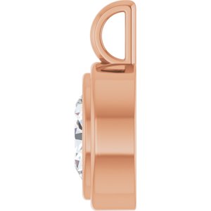 18K Rose Gold 9x7 mm Oval Charm/Pendant Mounting – image 5