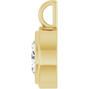 10K Yellow Gold 9x7 mm Oval Charm/Pendant Mounting – image 5