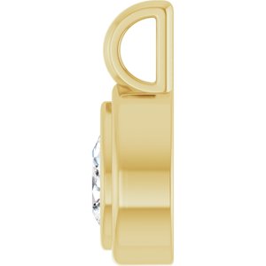 10K Yellow Gold 6x4 mm Pear Charm/Pendant Mounting – image 5
