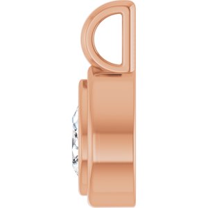 14K Rose Gold 6x4 mm Pear Charm/Pendant Mounting – image 5