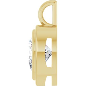 10K Yellow Gold 10x10 mm Heart Charm/Pendant Mounting – image 5