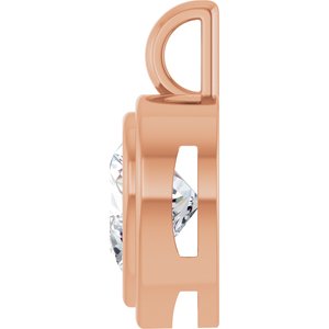 14K Rose Gold 10x10 mm Heart Charm/Pendant Mounting – image 5