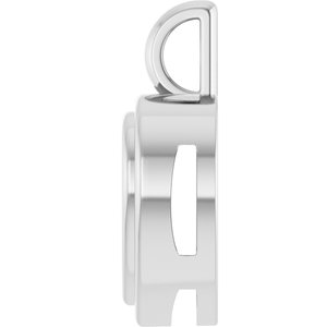 10K White Gold 10x10 mm Heart Charm/Pendant Mounting – image 6