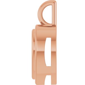 10K Rose Gold 10x10 mm Heart Charm/Pendant Mounting – image 6