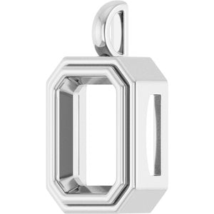 Continuum Sterling Silver 14x10 mm Emerald Charm/Pendant Mounting – image 4