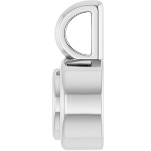 18K Palladium White Gold 3.75 mm Round Charm/Pendant Mounting – image 6