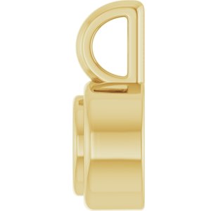 14K Yellow Gold 3.75 mm Round Charm/Pendant Mounting – image 6