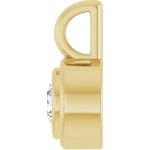 14K Yellow Gold 3.75 mm Round Charm/Pendant Mounting – image 5
