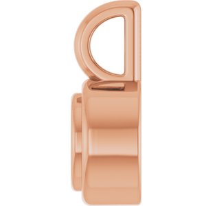 10K Rose Gold 3.75 mm Round Charm/Pendant Mounting – image 6