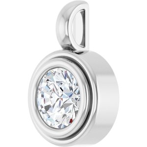 Sterling Silver 6.5 mm Round Charm/Pendant Mounting – image 3
