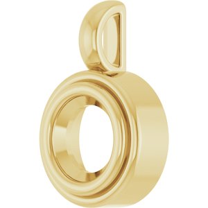 14K Yellow Gold 6.5 mm Round Charm/Pendant Mounting – image 4