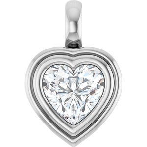 Sterling Silver 7x7 mm Heart Charm/Pendant Mounting